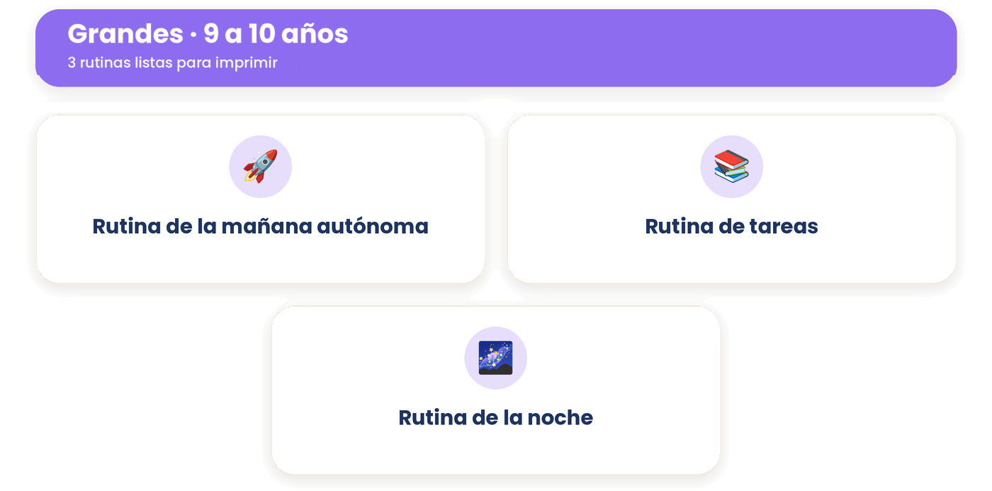 Rutinas listas para imprimir: grandes